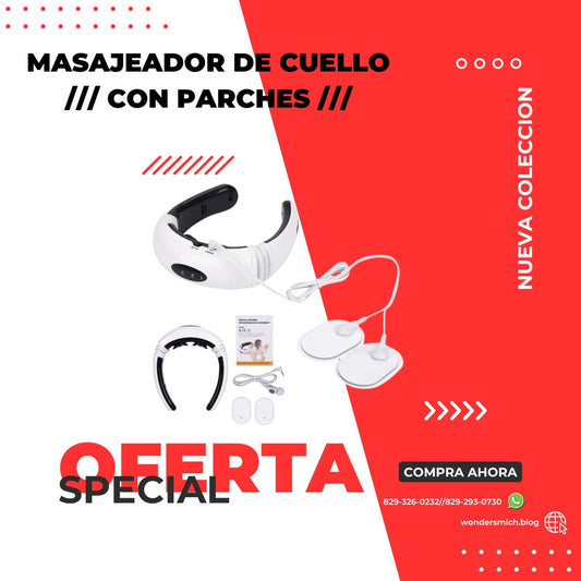 MASAJEADOR DE CUELLO CON PARCHES